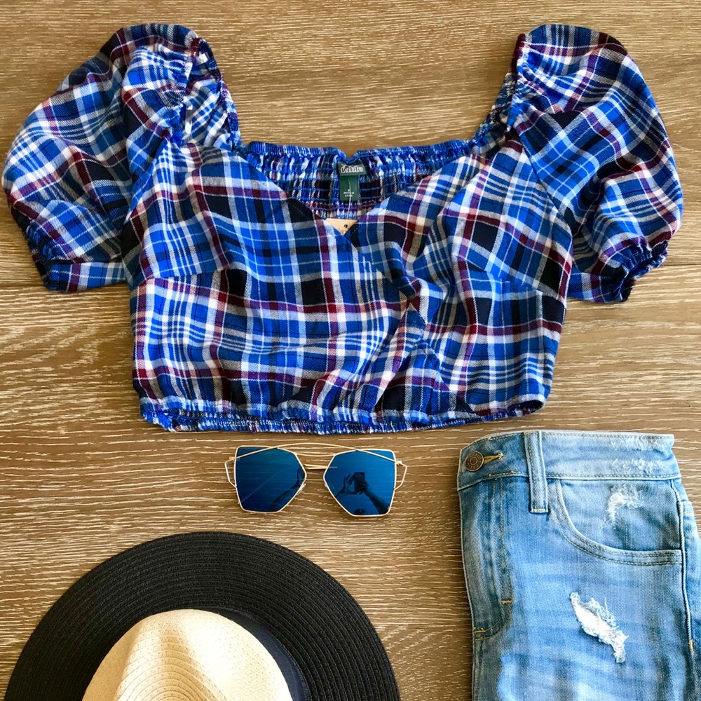 Plaid crop top